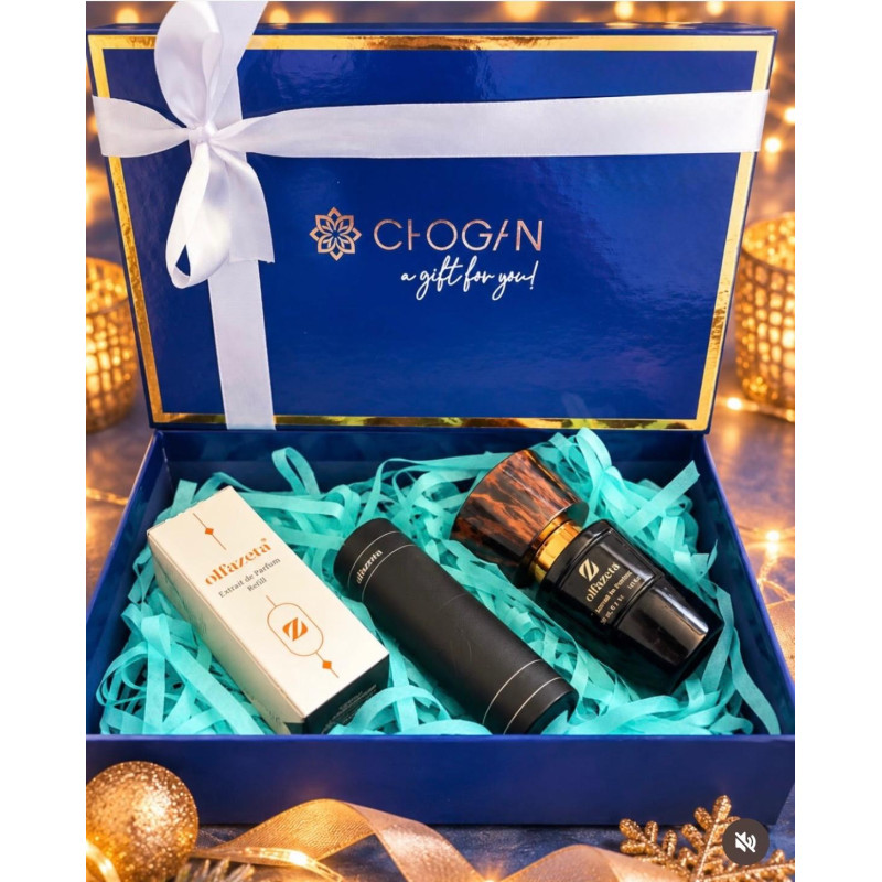 Coffret parfum 15ml + etui de poche + parfum de 30ml à personnaliser